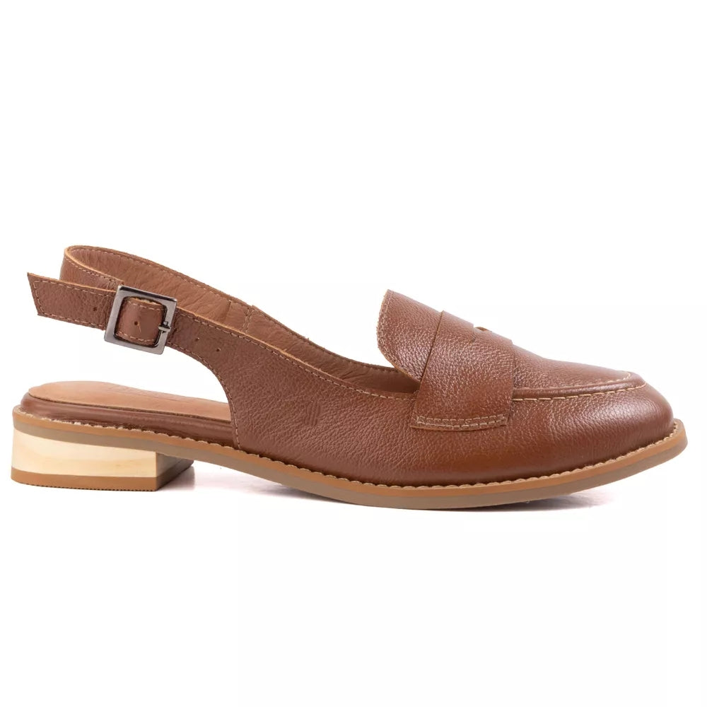 Leather Half Pack Loafers
