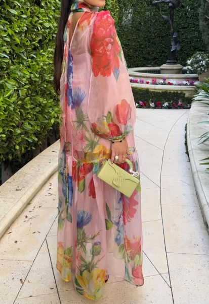 Fab Floral Organza Maxi Dress