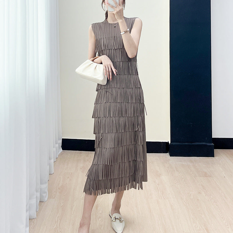 Demure Tassel Midi Dress