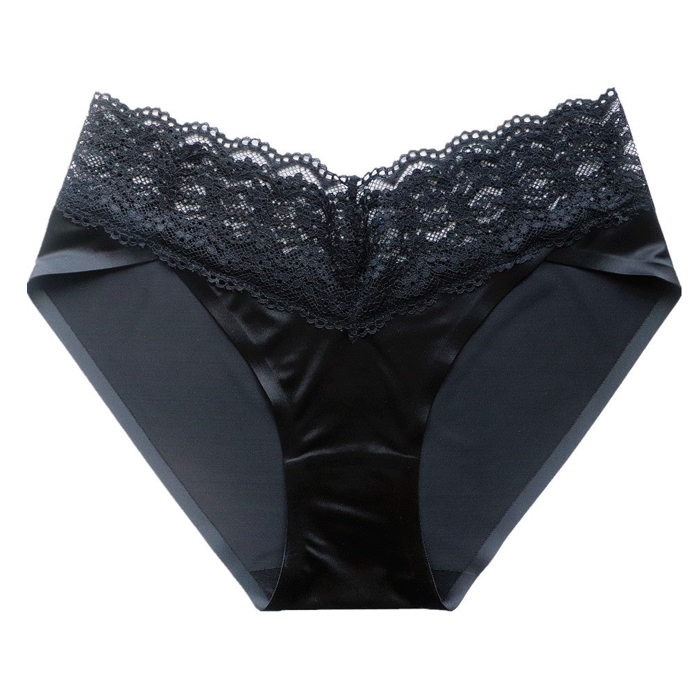 Women's antibacterial lace seamless silk underwear