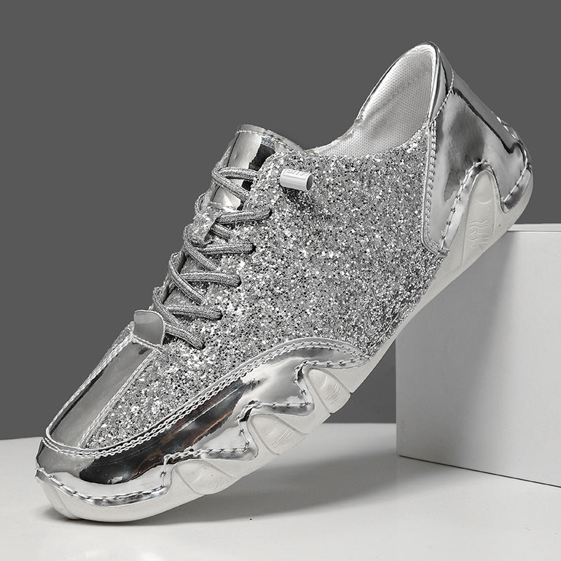 Men's low cut shiny and comfortable casual shoes