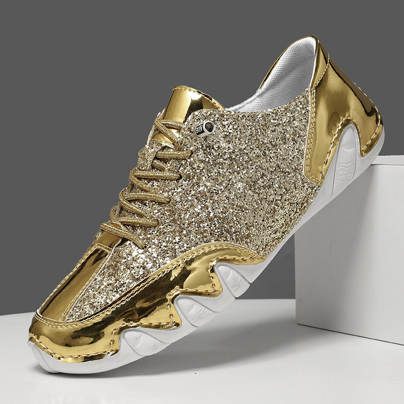 Men's low cut shiny and comfortable casual shoes