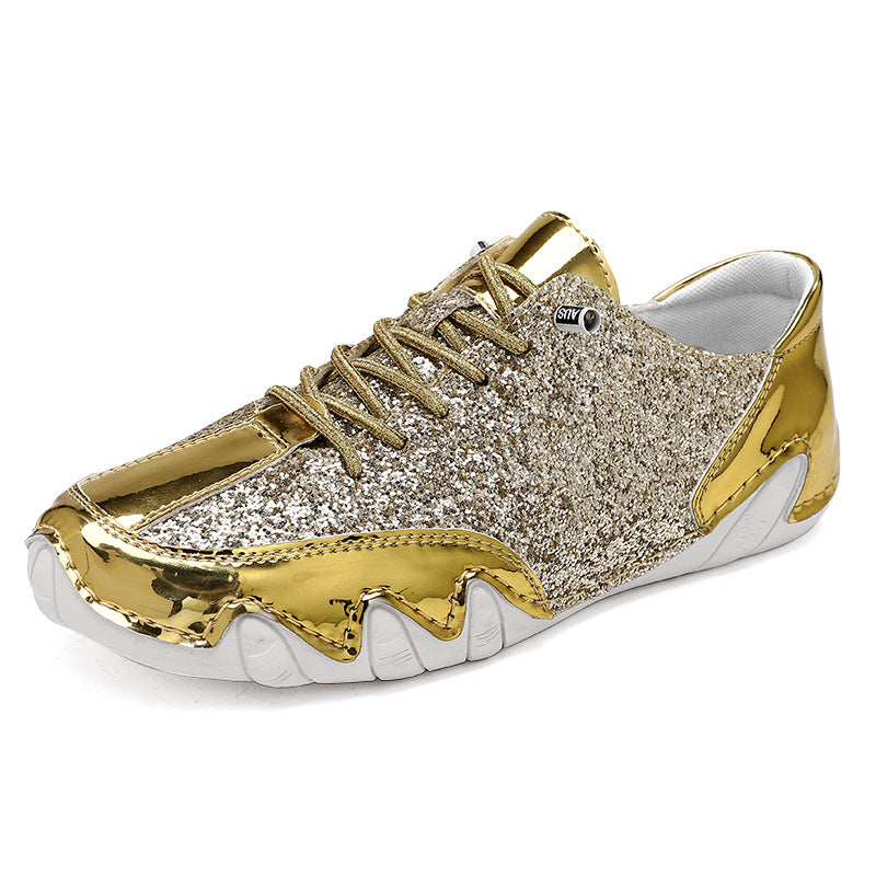 Men's low cut shiny and comfortable casual shoes