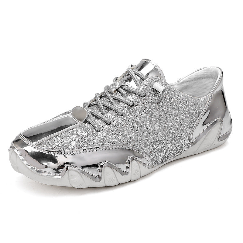 Men's low cut shiny and comfortable casual shoes