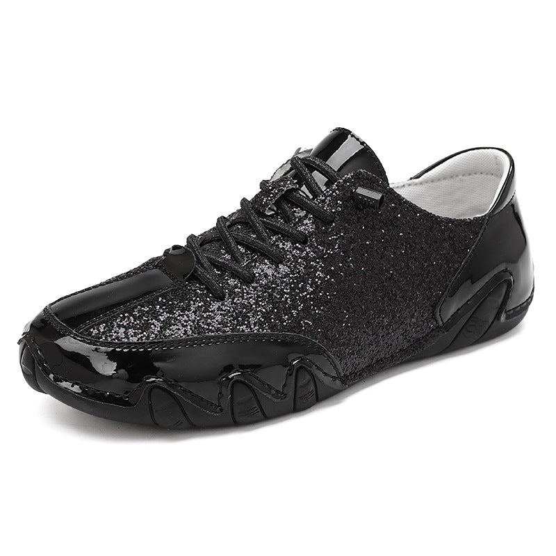 Men's low cut shiny and comfortable casual shoes