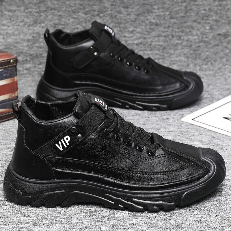 Men's comfortable leather casual trendy shoes