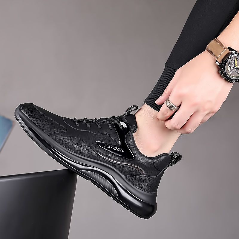 Men's comfortable black trendy sports shoes