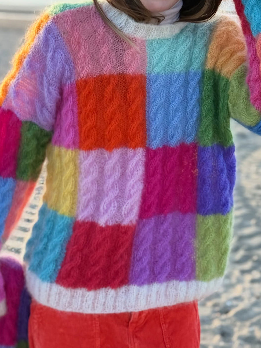 Hand Knitted Multicolor Sweater