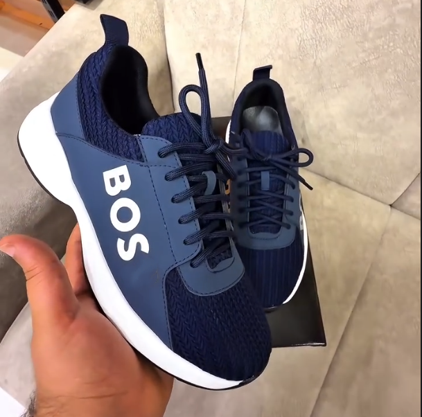 Men's High-quality Leather Splicing Mesh Casual Shoes