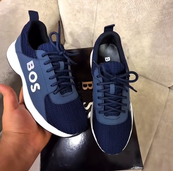 Men's High-quality Leather Splicing Mesh Casual Shoes