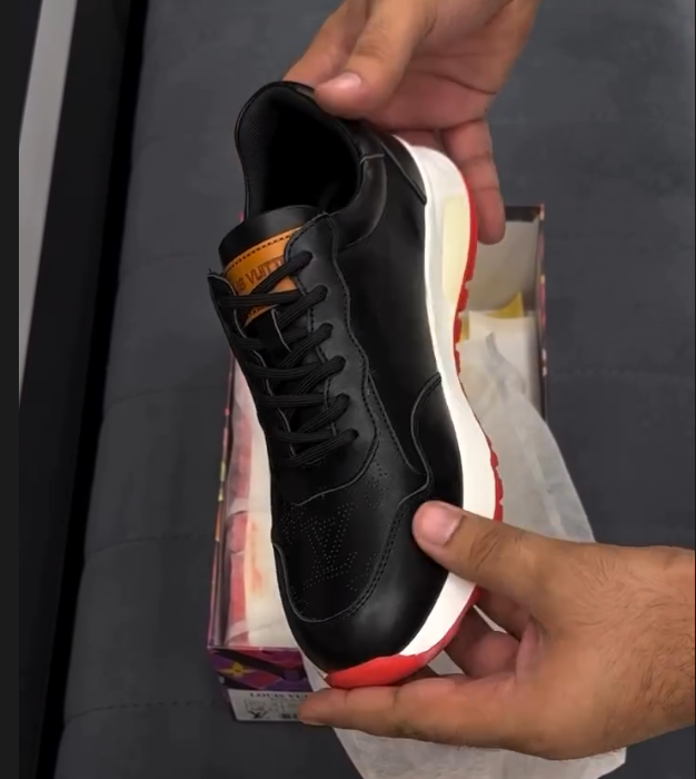 Men's High-quality Leather Luxury Printed Casual Shoes