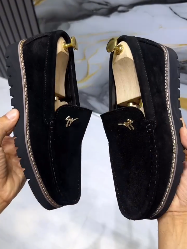 Men's Comfortable One Foot Leather Sponge Shoes