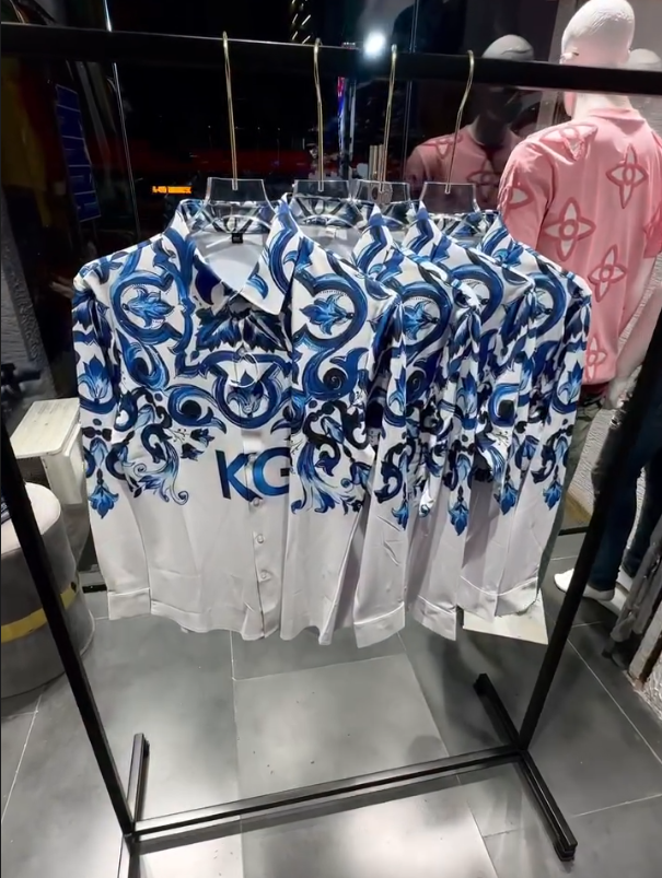 Men's Blue Thorn Long Sleeve Shirt