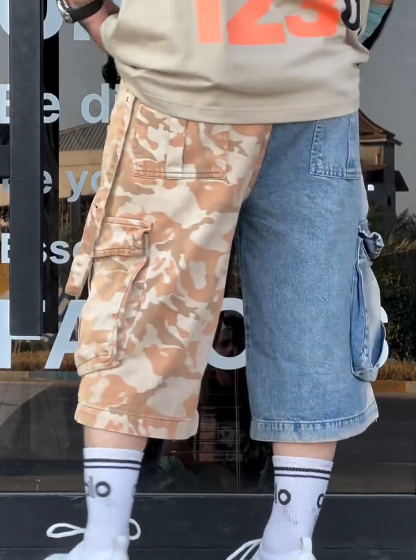 Men's Two-color Workwear Pants