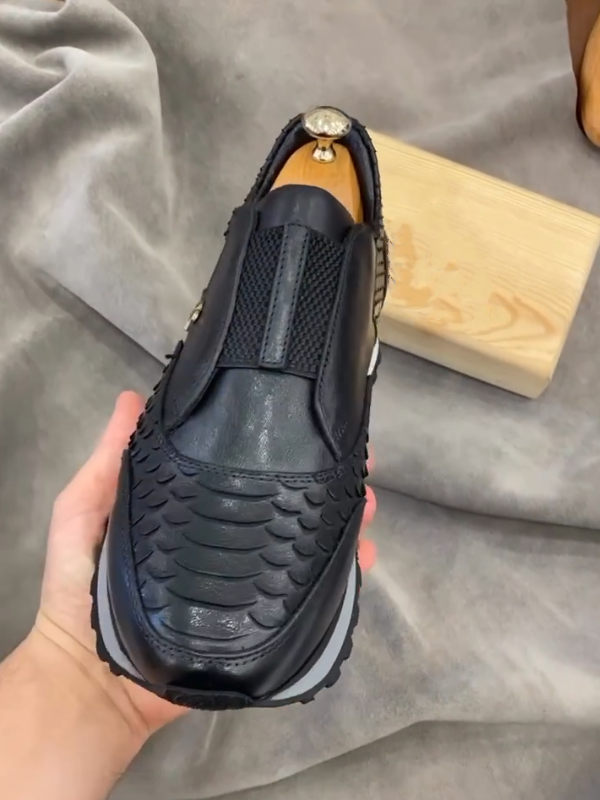 Men's Scale Leather One Foot Casual Shoes