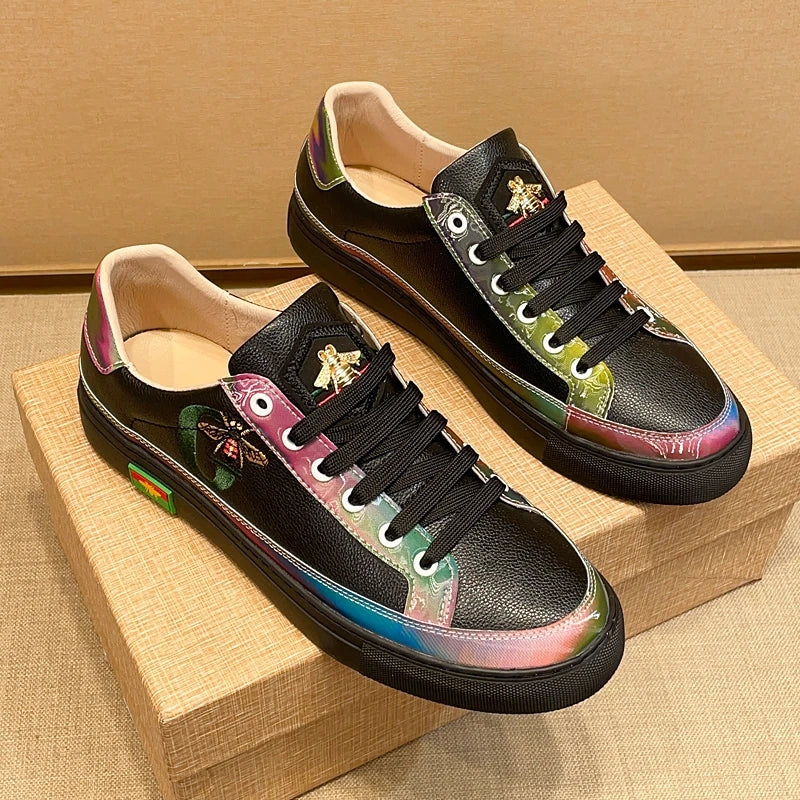 Men's Embroidered Gradient Trendy Board Shoes