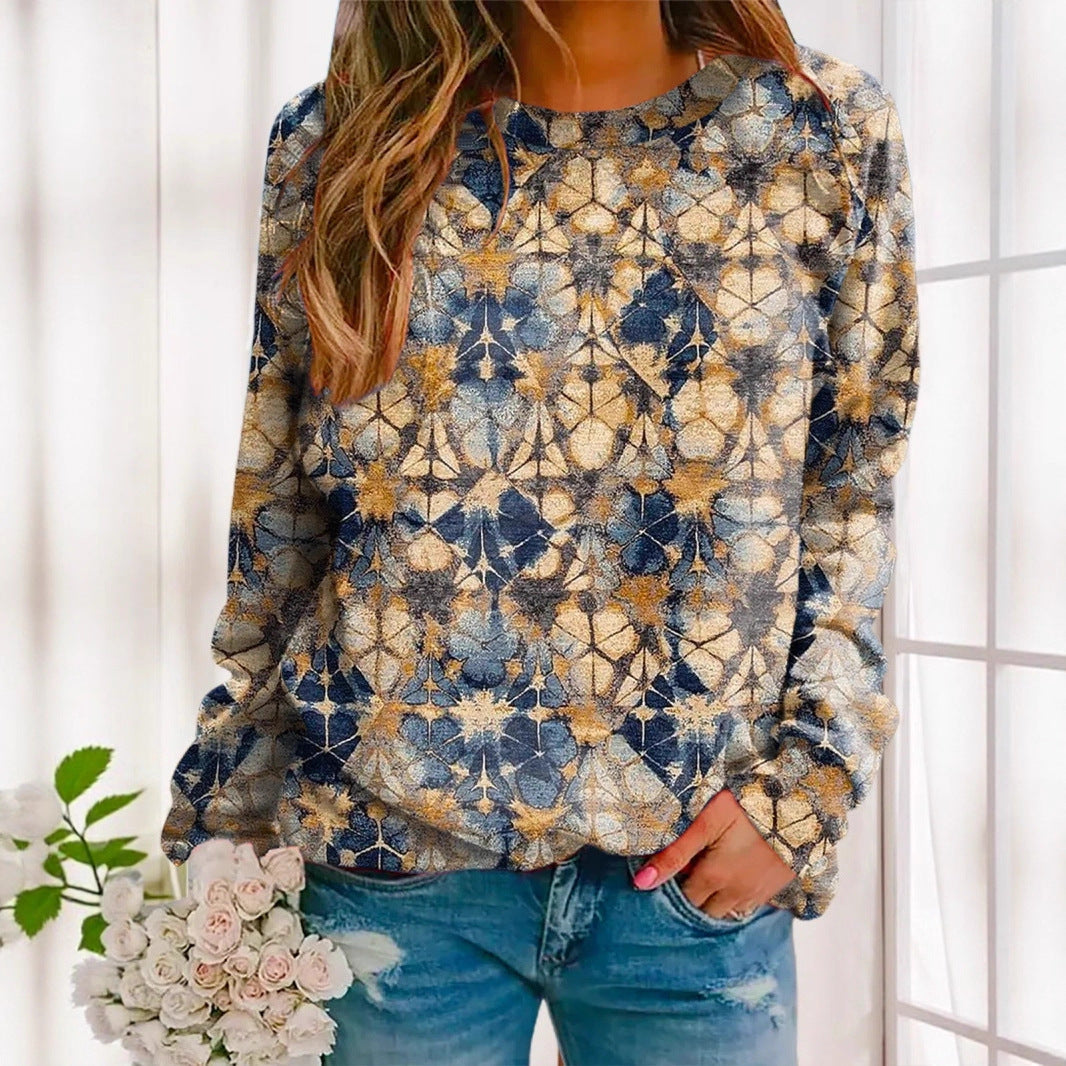 Colorful Printed Pullover Hoodie