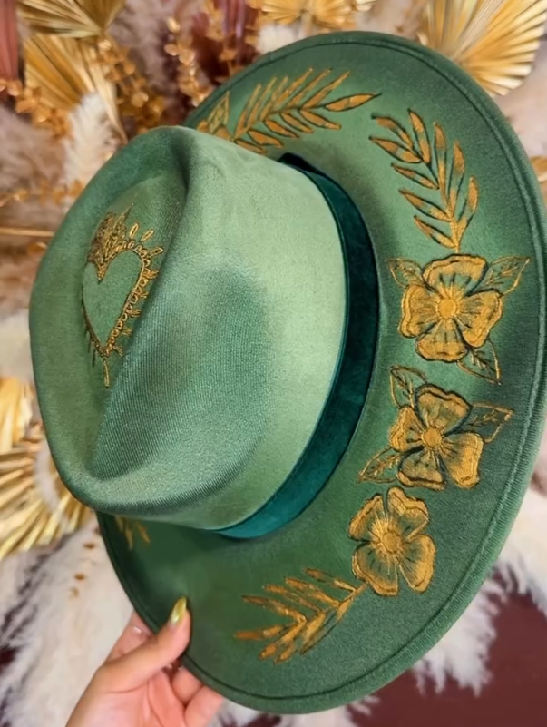 Emerald Butterfly Fedora