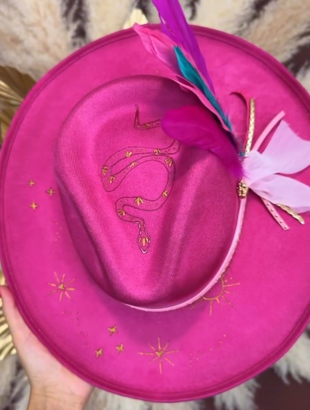 Feather Dream Pink Hat