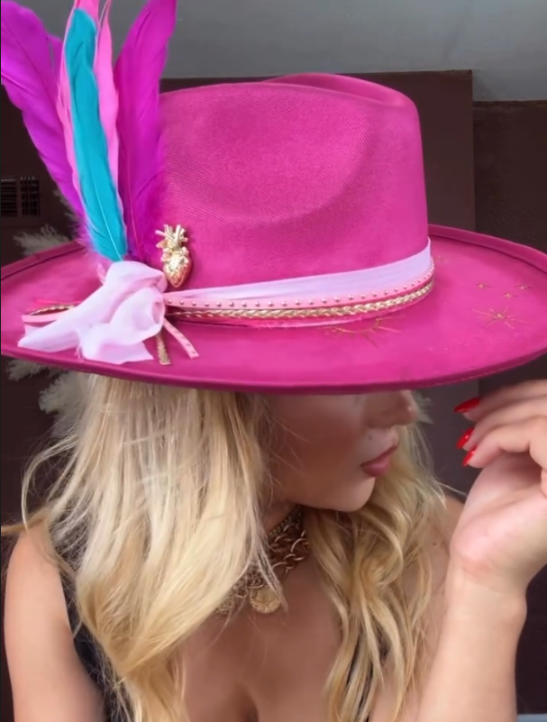 Feather Dream Pink Hat
