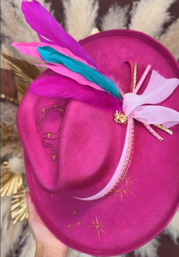 Feather Dream Pink Hat