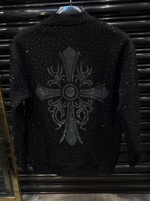 Star & Cross Rhinestone Sweatshirt