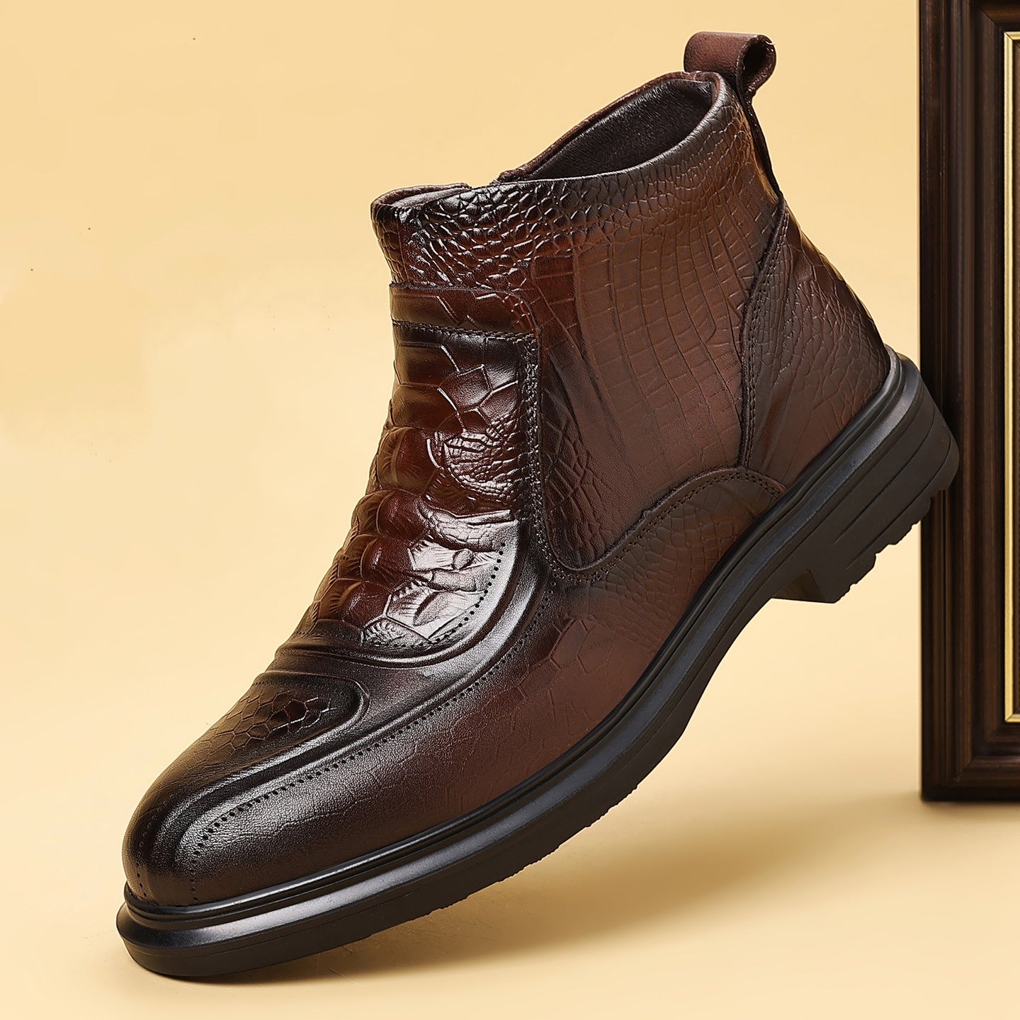 Croco Luxe Ankle Boot