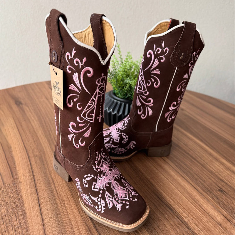 Western Cowboy Boots Embroidered Mid-Boots