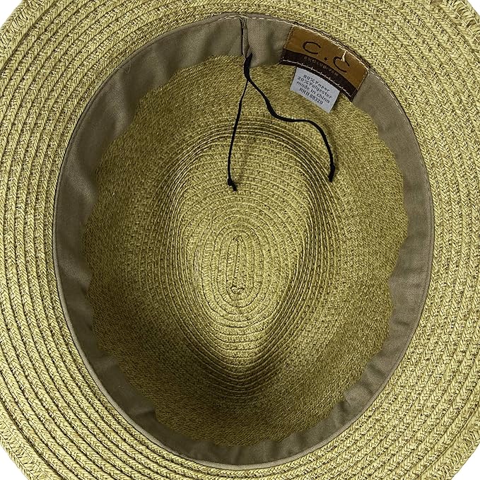 Adjustable Short Brim Woven Pattern Sun Hat