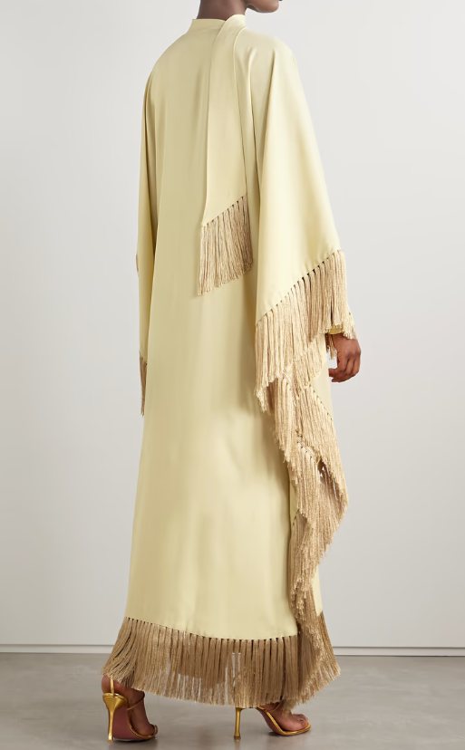 Fab Demure Tassel Maxi Dress