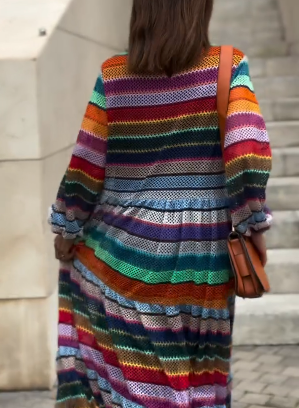 Rainbow Woven Dress