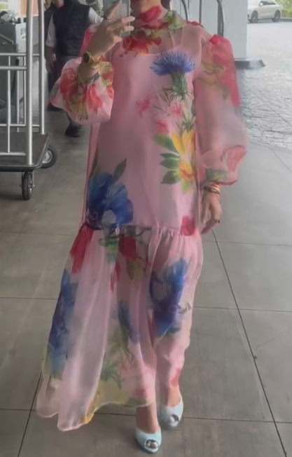 Oil Painting Chiffon Dress