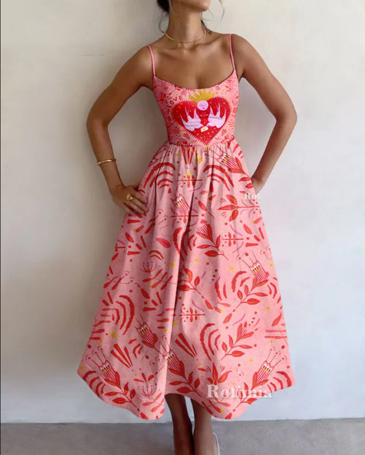 Printed Slip Dress