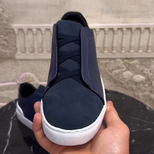 High Quality Leather Splicing One Foot Casual Shoes