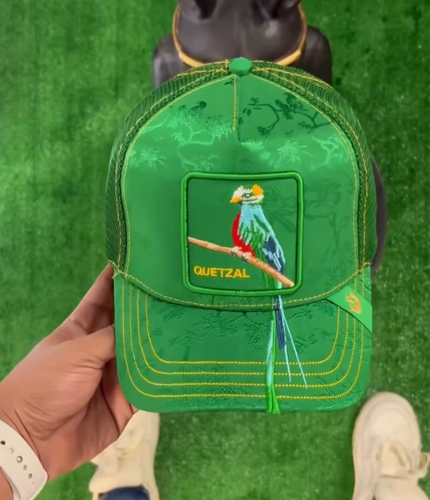 Sunscreen Mesh Pure Cotton Embroidered Parrot Baseball Cap