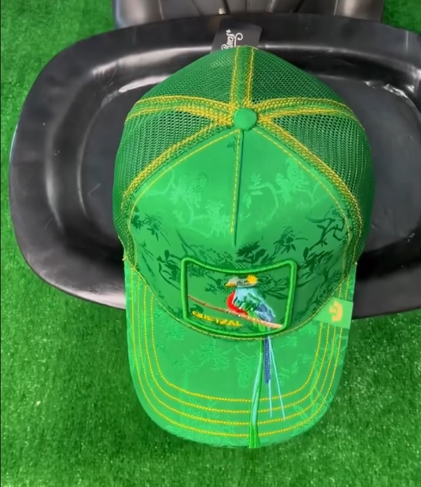 Sunscreen Mesh Pure Cotton Embroidered Parrot Baseball Cap