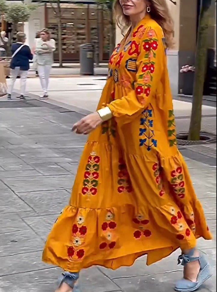 Floral Swing Maxi Dress Women's Casual Holiday Wear