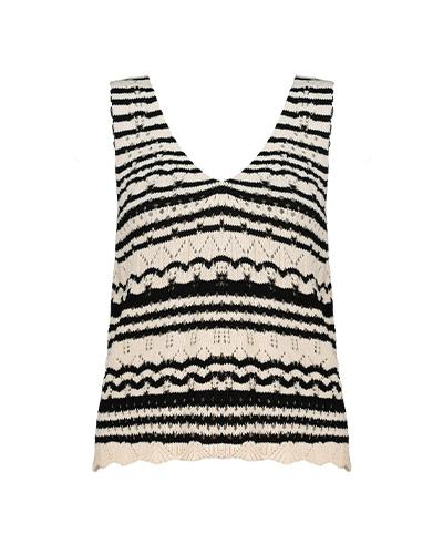 Striped Crochet Vest and Skirt