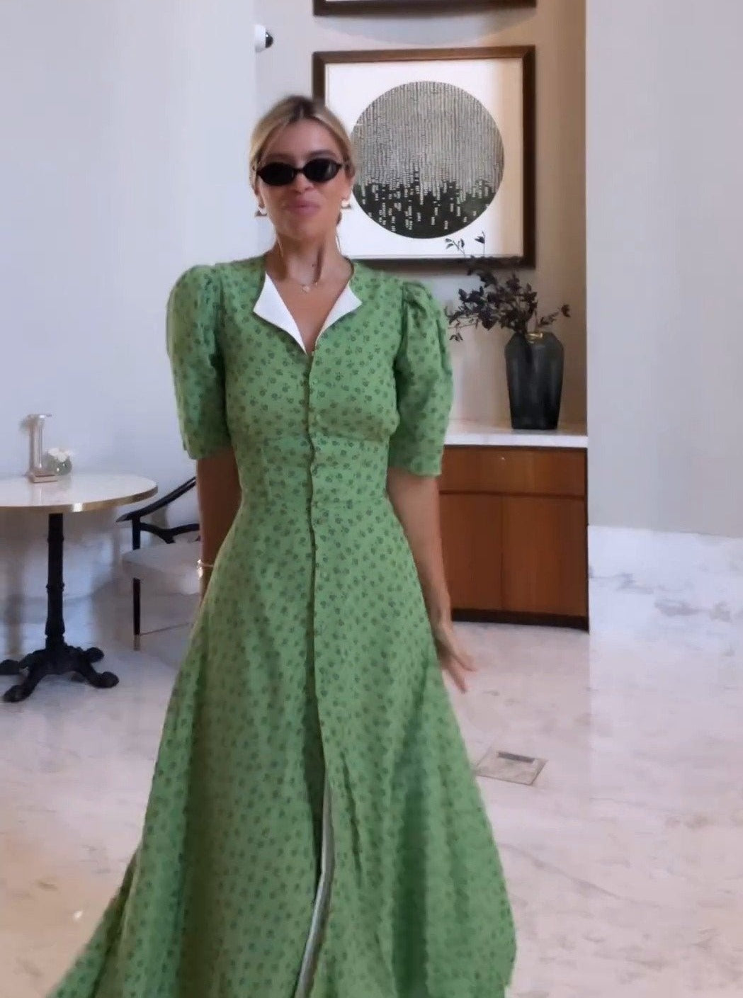 Vintage Dimensional Floral Dress