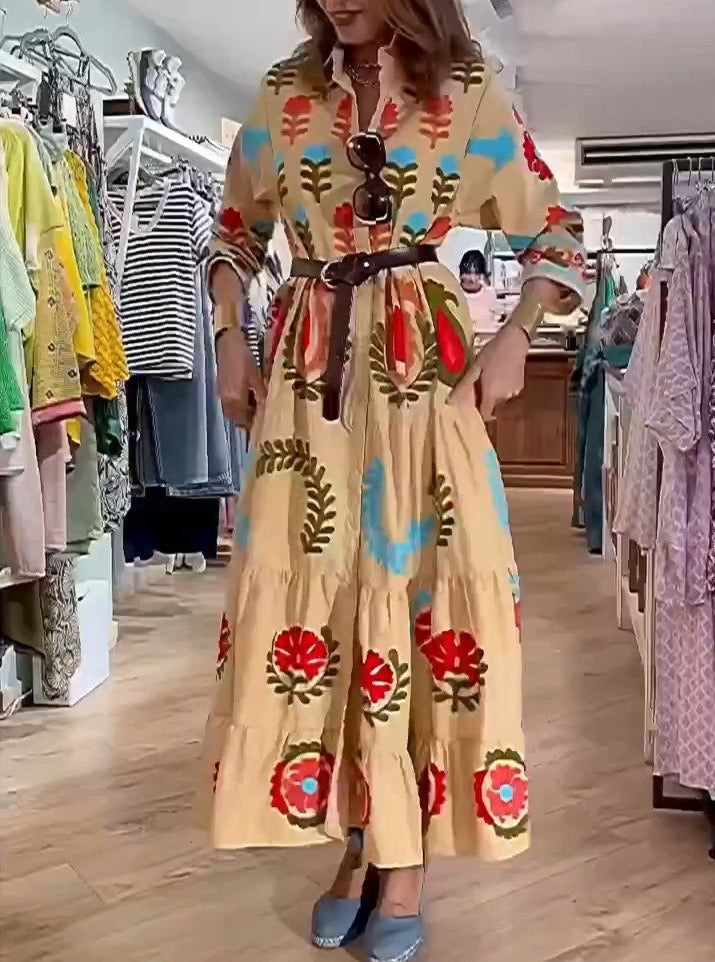 Floral Swing Maxi Dress Women's Casual Holiday Wear