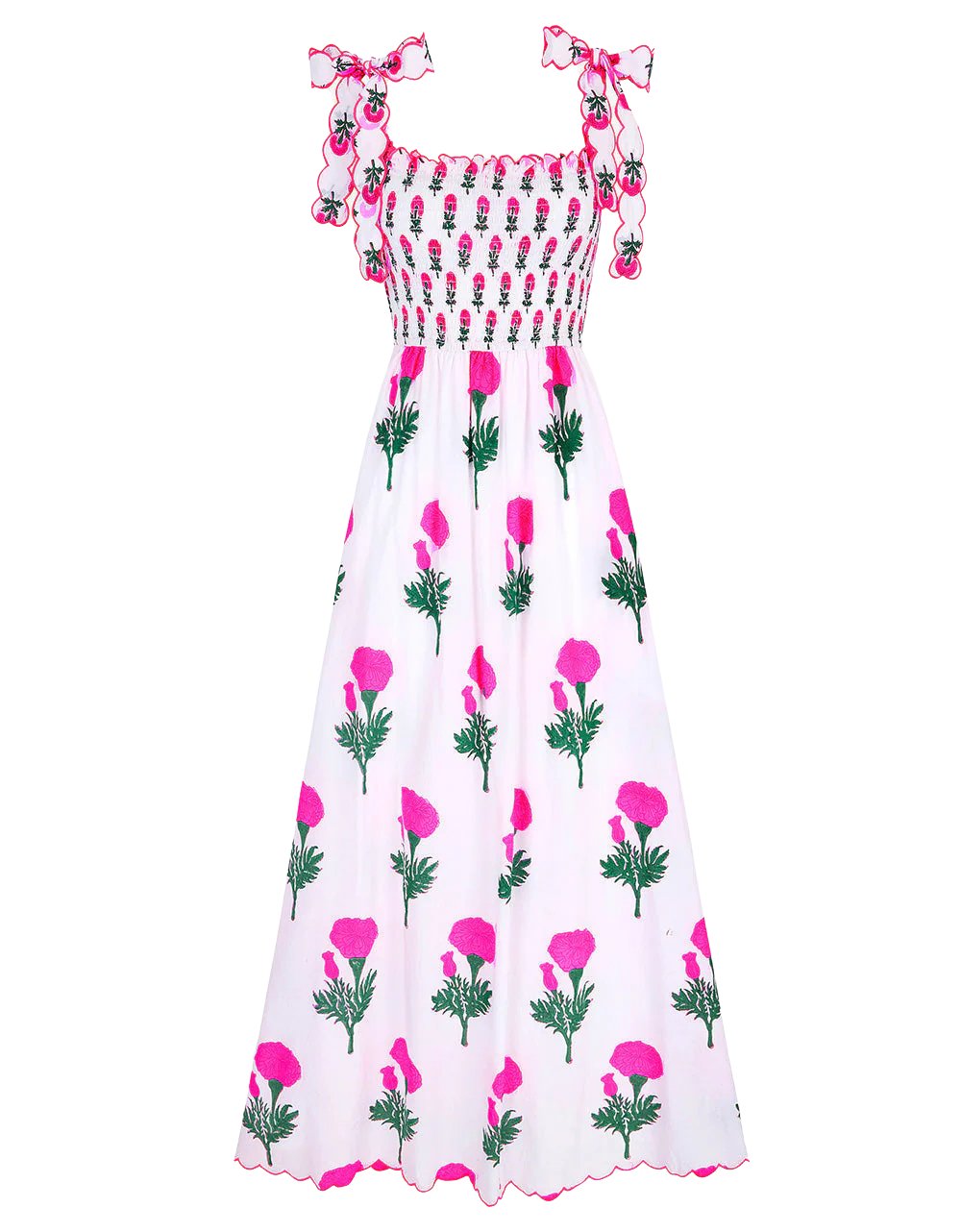 Neon Marigold Midi Dress