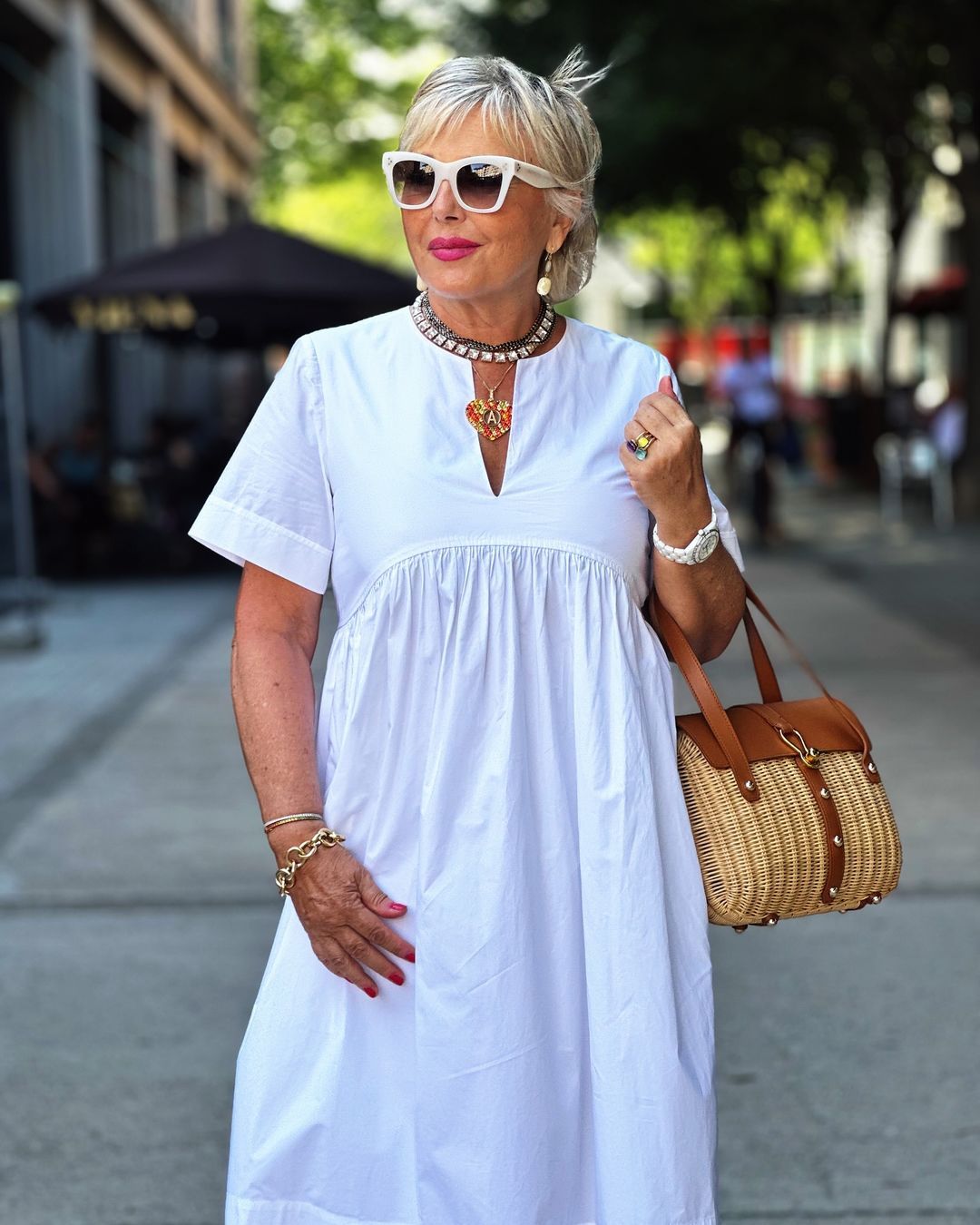 White Women‘s Midi Dress