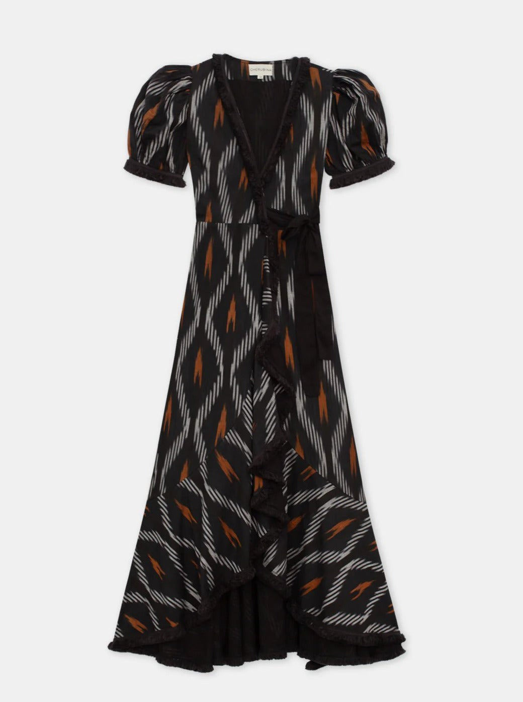 Bohemian Vintage Print Midi Dress