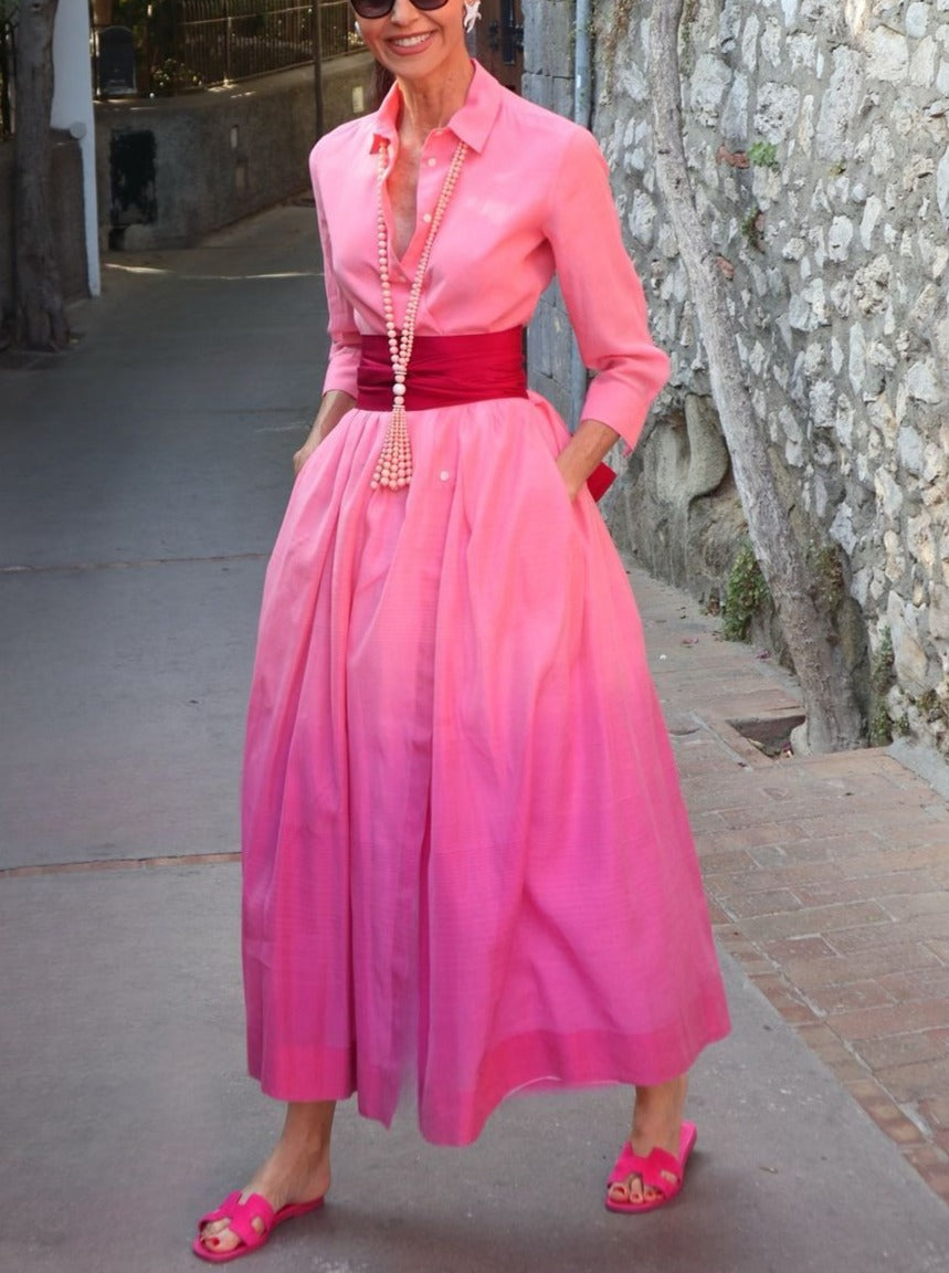 Pink Faille Gown