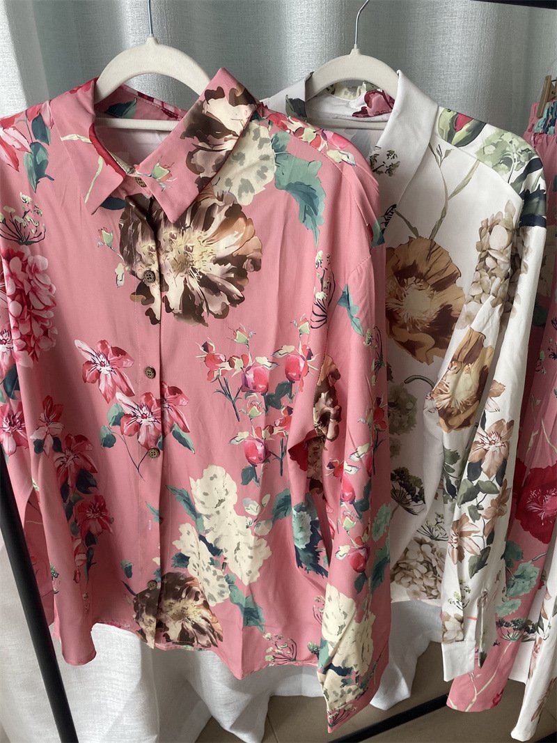 Fashion Flower Print Two-piece Set