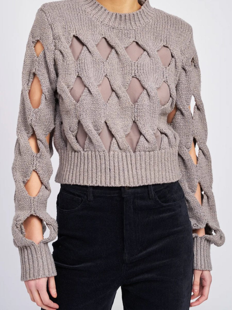 Knitted Hollowed Out Sweater