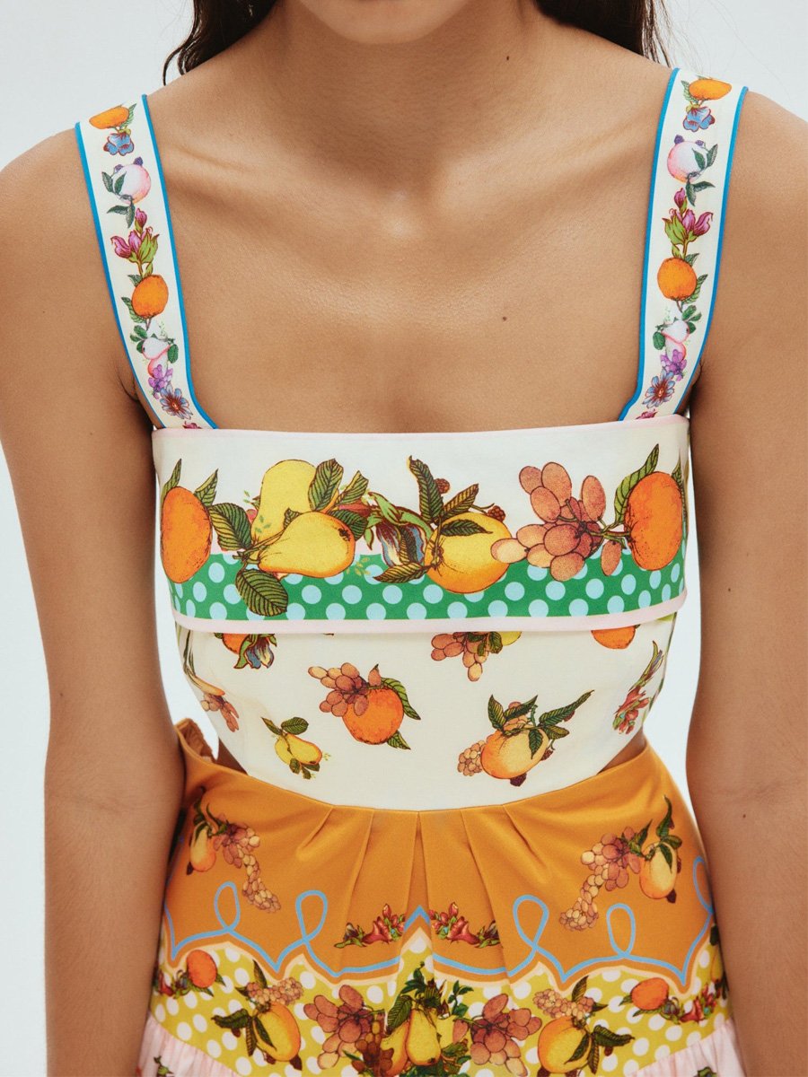 Printed Cut Out Mini Dress