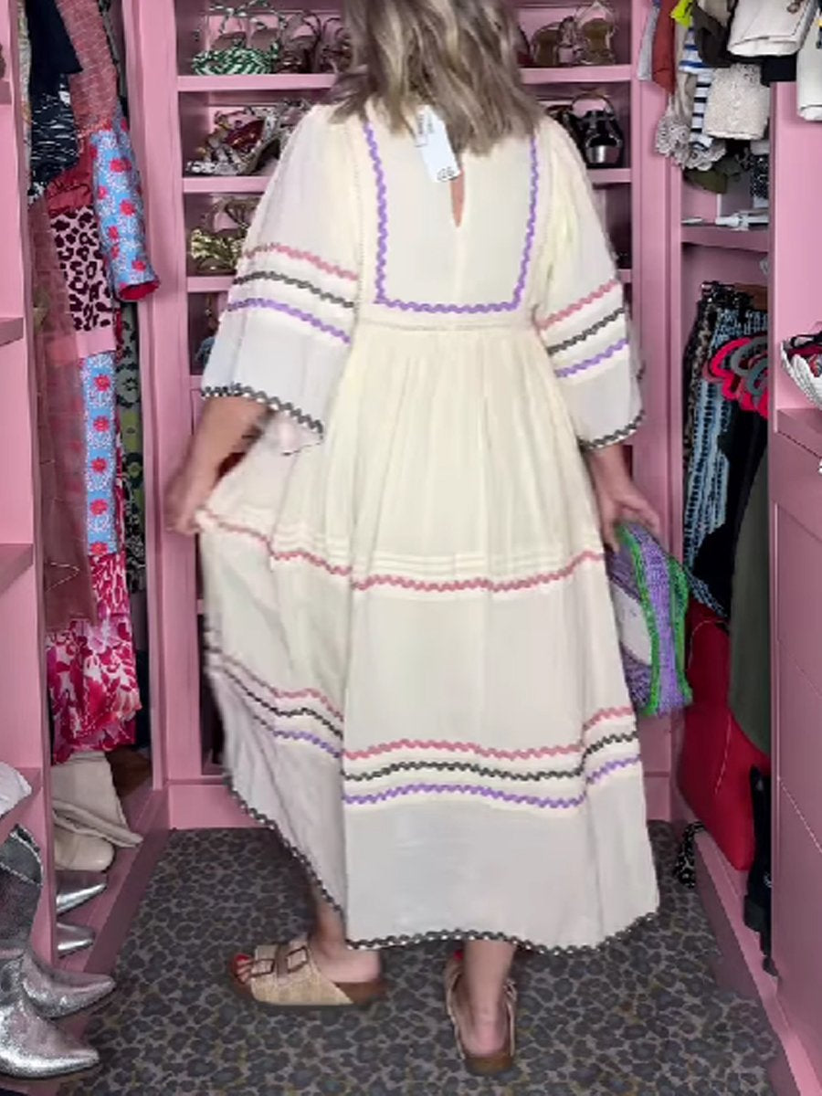 Loose Printed Maxi Dress