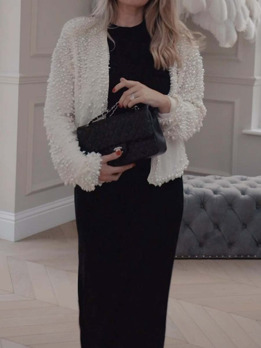 Pearls Long Sleeve Coat