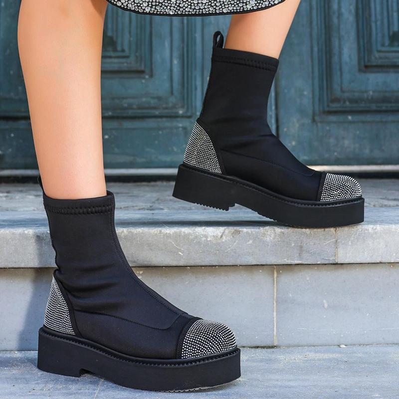 Diamond Ankle Boots